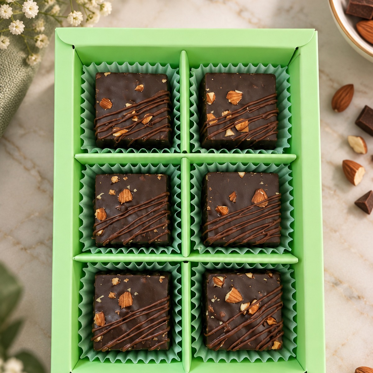 Roasted Almond Crunch Chocolates